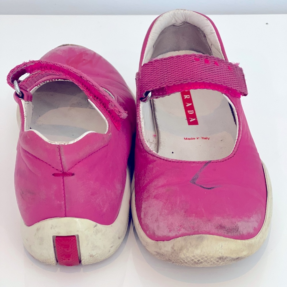 Prada girls pink ballet shoes